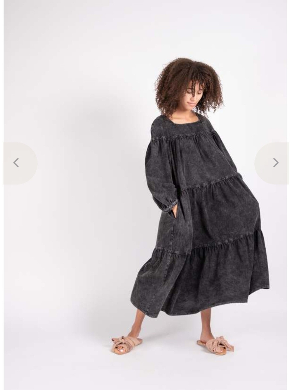idem ditto Washed Black Maxi Dress Size Medium